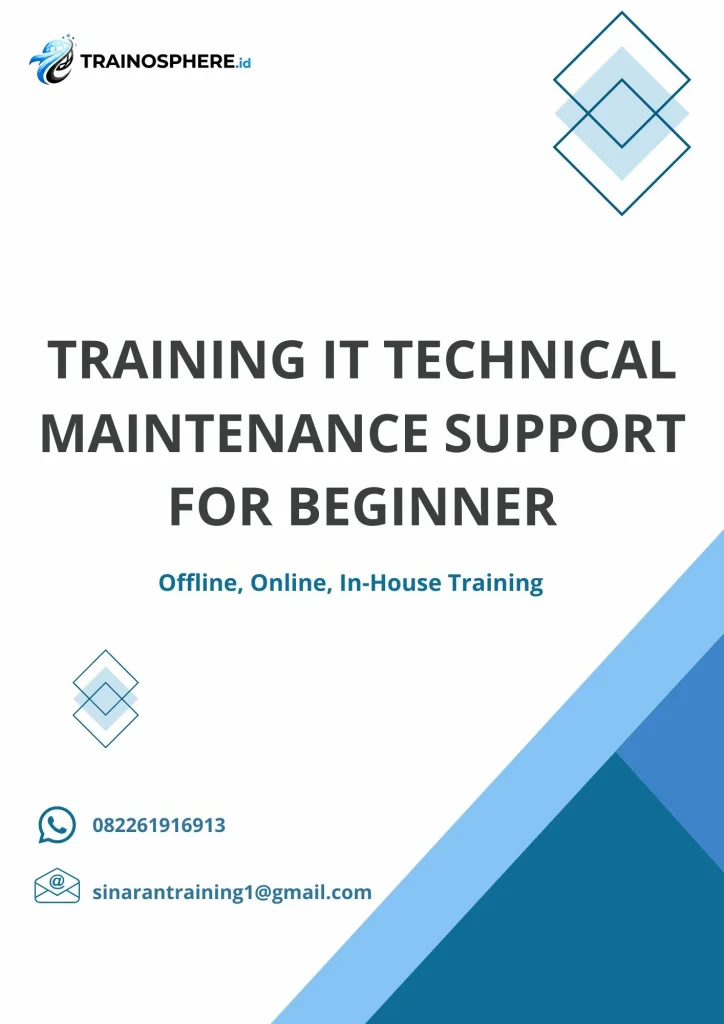 pelatihan IT TECHNICAL MAINTENANCE SUPPORT FOR BEGINNER online